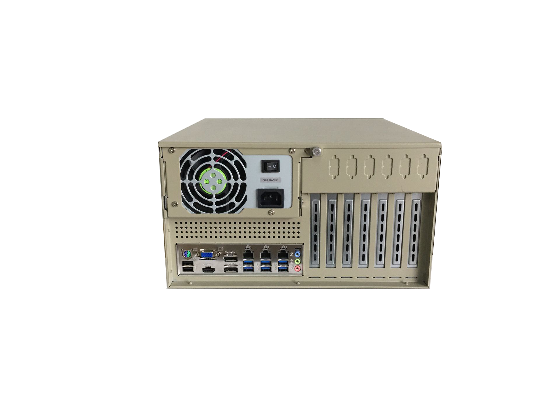 IPC-608-Q370 V1.0壁挂式7槽位工控机英特尔 Q370芯片组多网口10串口13USB多显示嵌入式桌式安装工业计算机